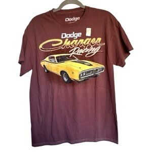 Men's Brown Dodge Charger Racing Short Sleeve T-Shirt Small New with Tags